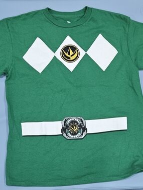 Green Power Ranger Style Kids Costume T-Shirt